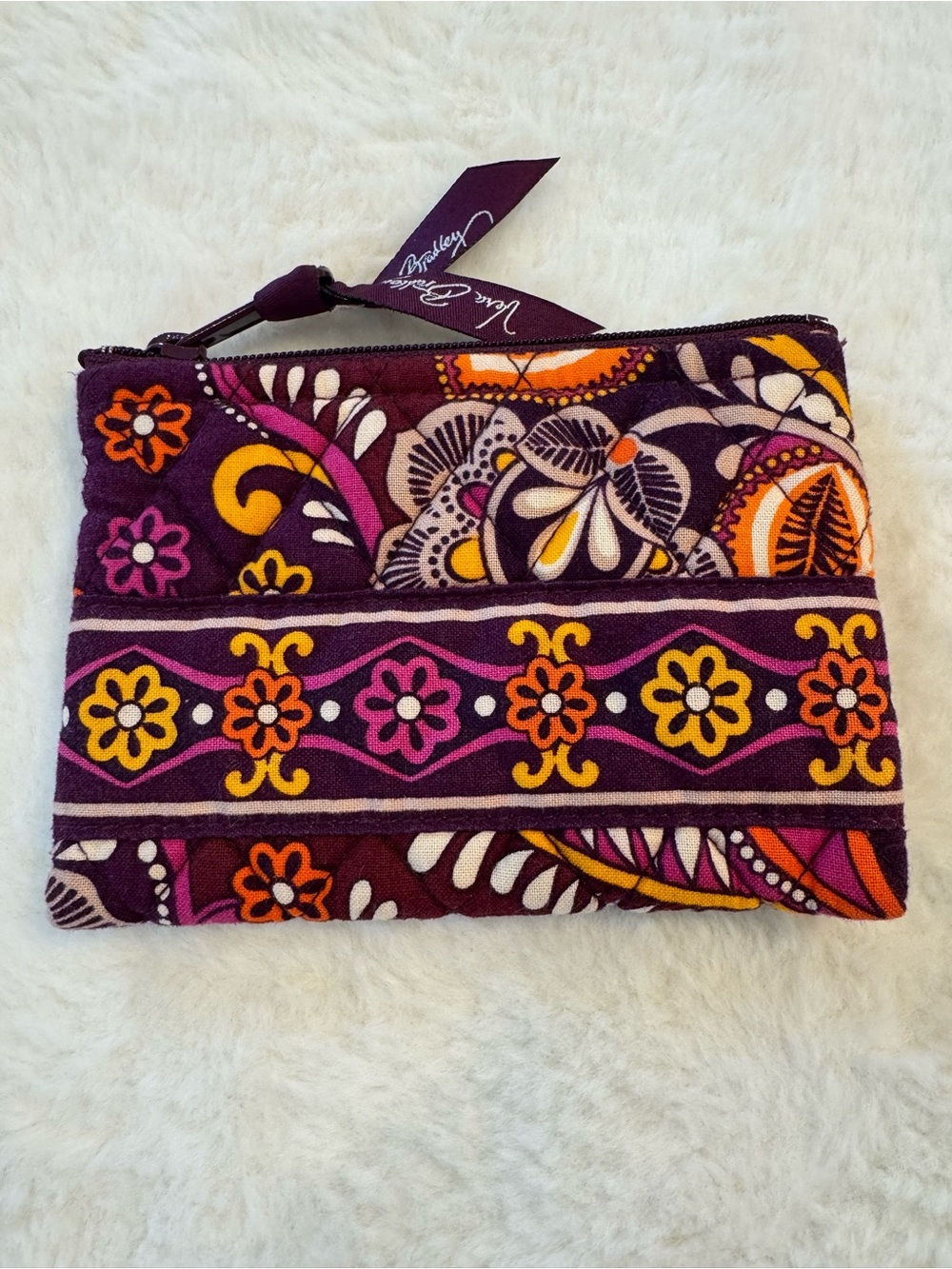 Vera Bradley Safari Sunset Small Zipper Pouch Coin Purse